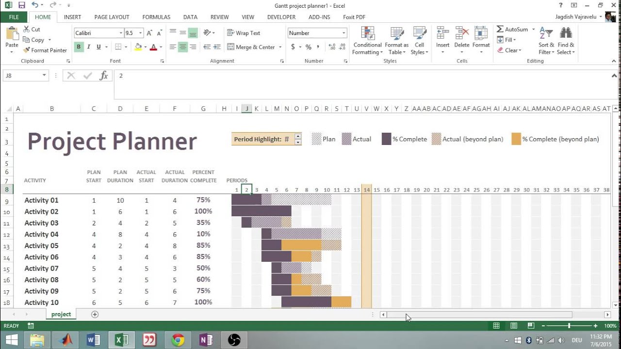 Detail Project Management Calendar Excel Template Nomer 20