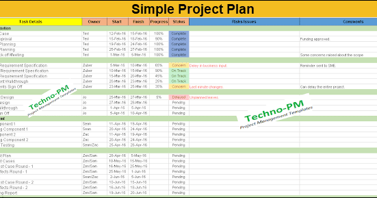 Detail Project Management Calendar Excel Template Nomer 30