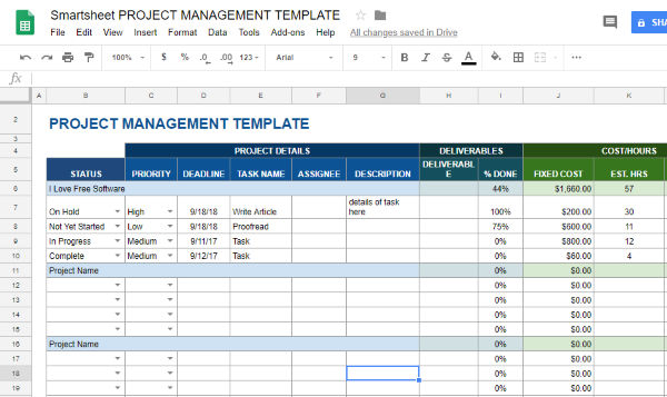 Detail Project Management Form Template Nomer 13