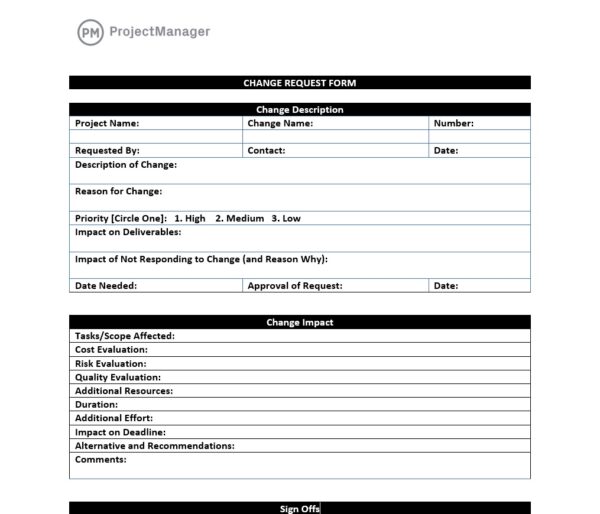 Detail Project Management Form Template Nomer 26