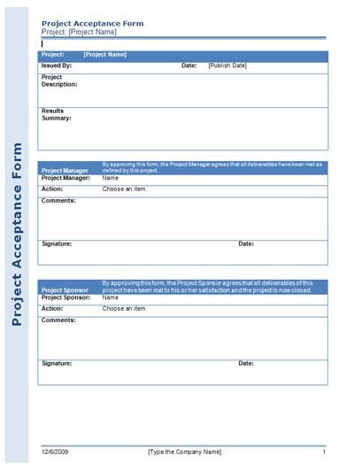 Detail Project Management Form Template Nomer 31