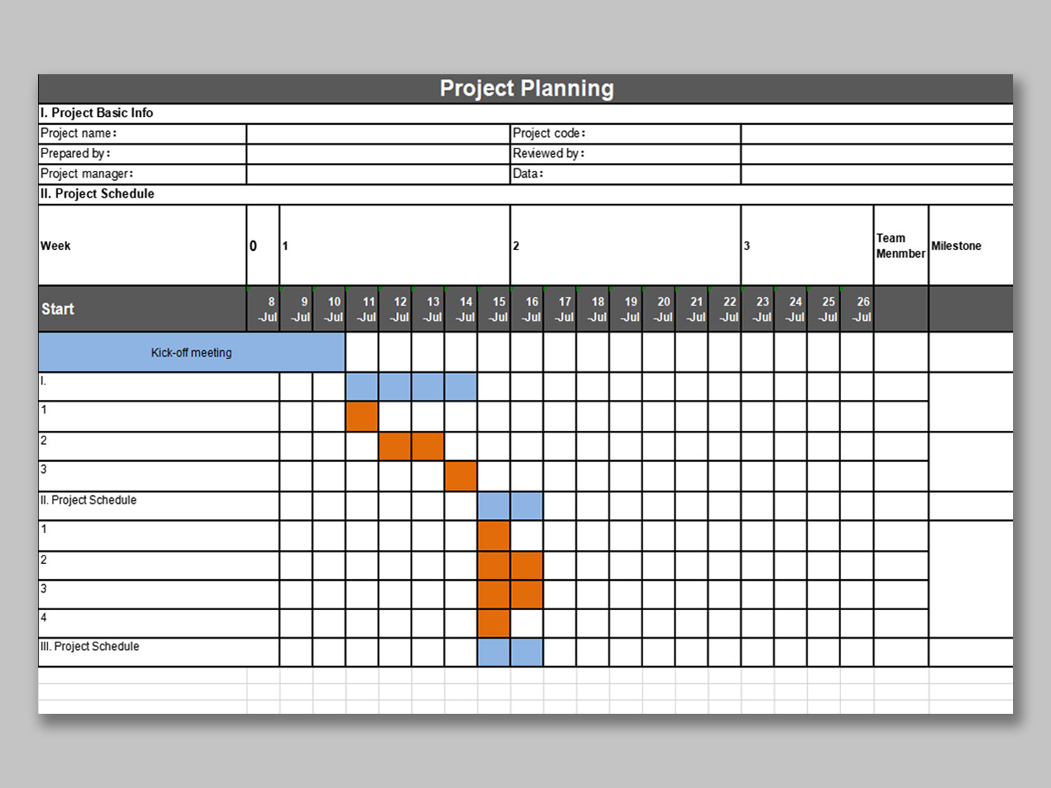 Detail Project Plan Schedule Template Excel Nomer 17