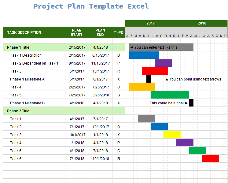 Detail Project Plan Schedule Template Excel Nomer 8