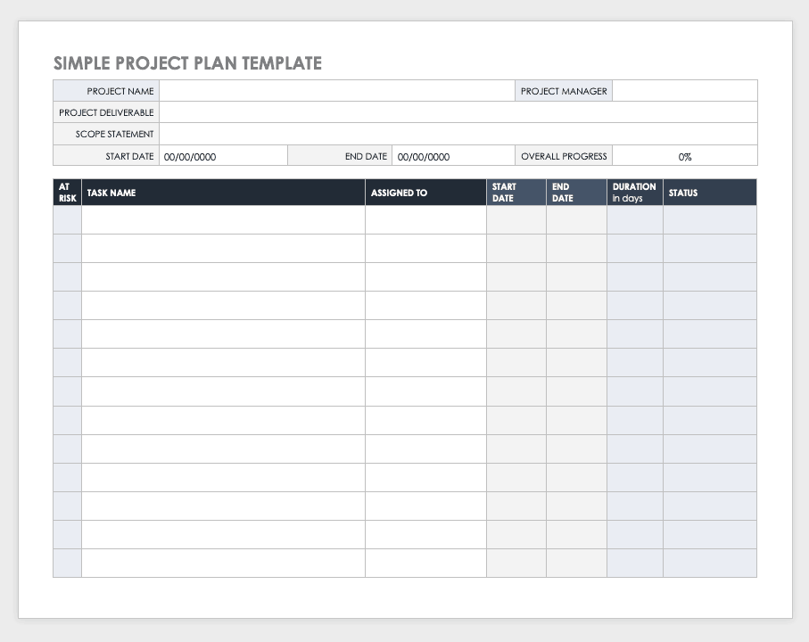 Project Plan Template - KibrisPDR