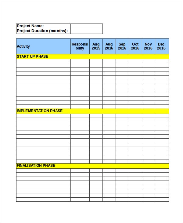 Detail Project Plan Template Excel Nomer 51