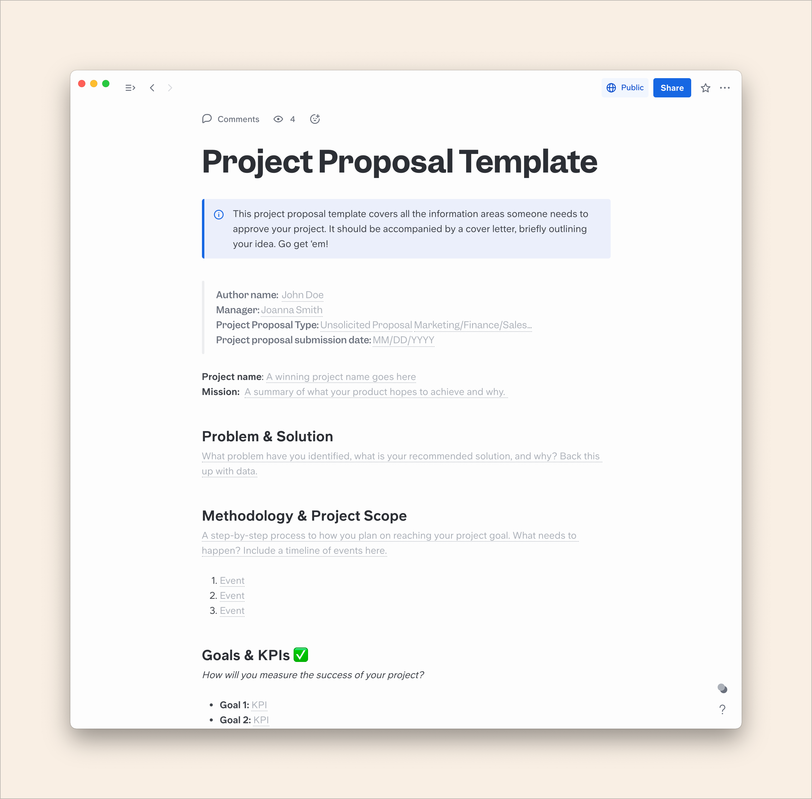Detail Project Proposal Template Nomer 2