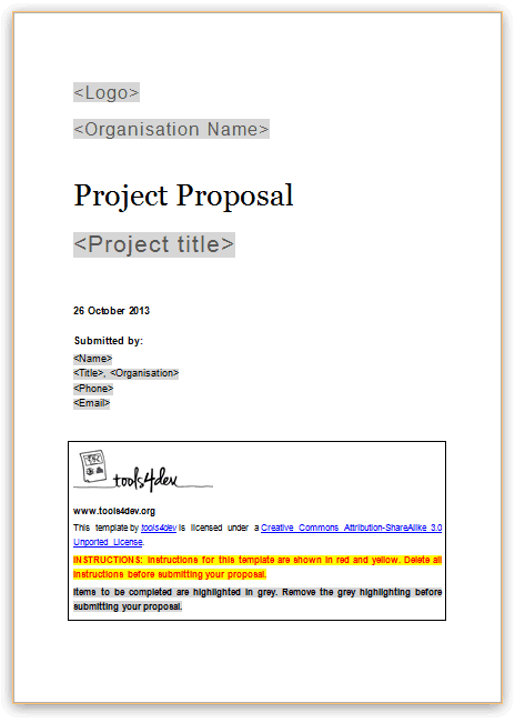 Detail Project Proposal Template Nomer 45