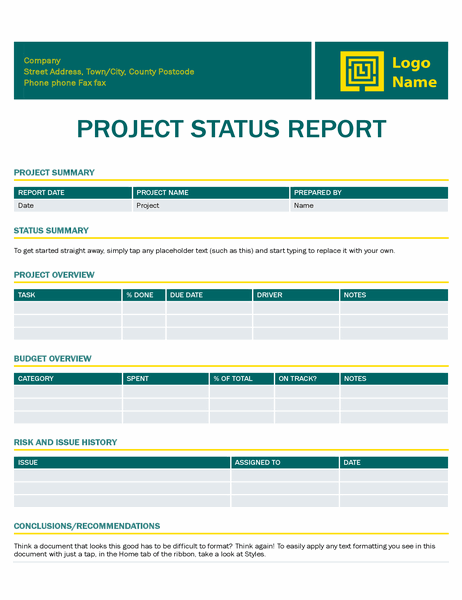 Detail Project Report Template Nomer 22