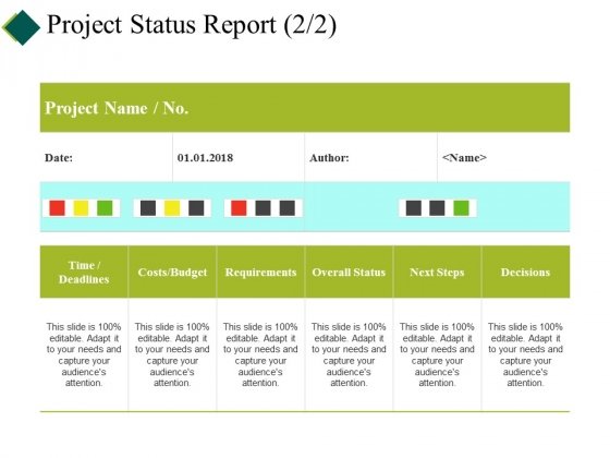Project Report Template Ppt Free - KibrisPDR