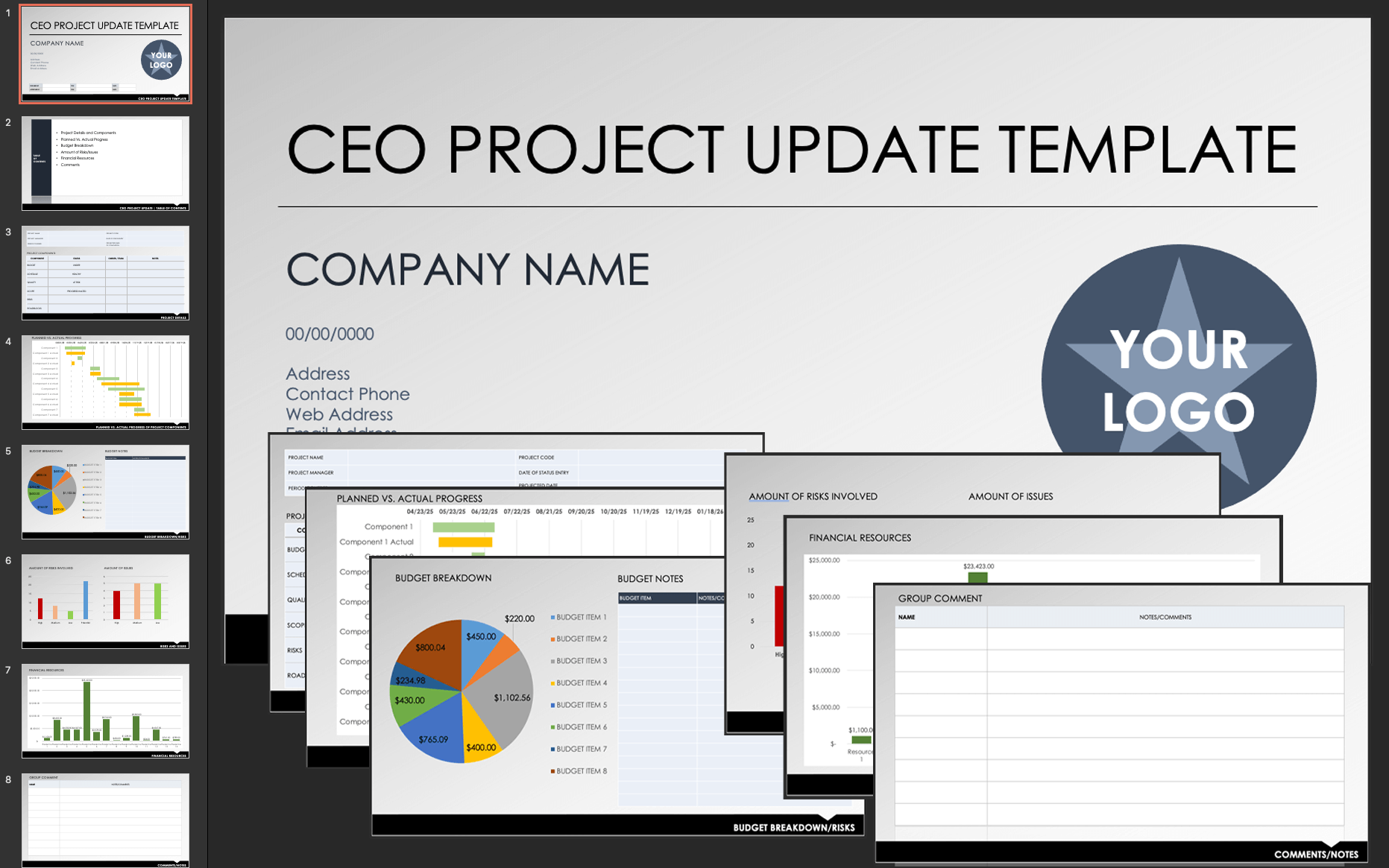 Detail Project Report Template Ppt Free Nomer 24