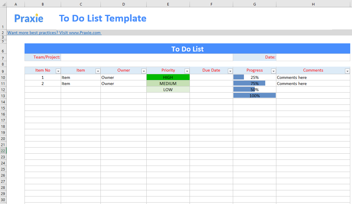 Detail Project Task List Template Excel Nomer 13