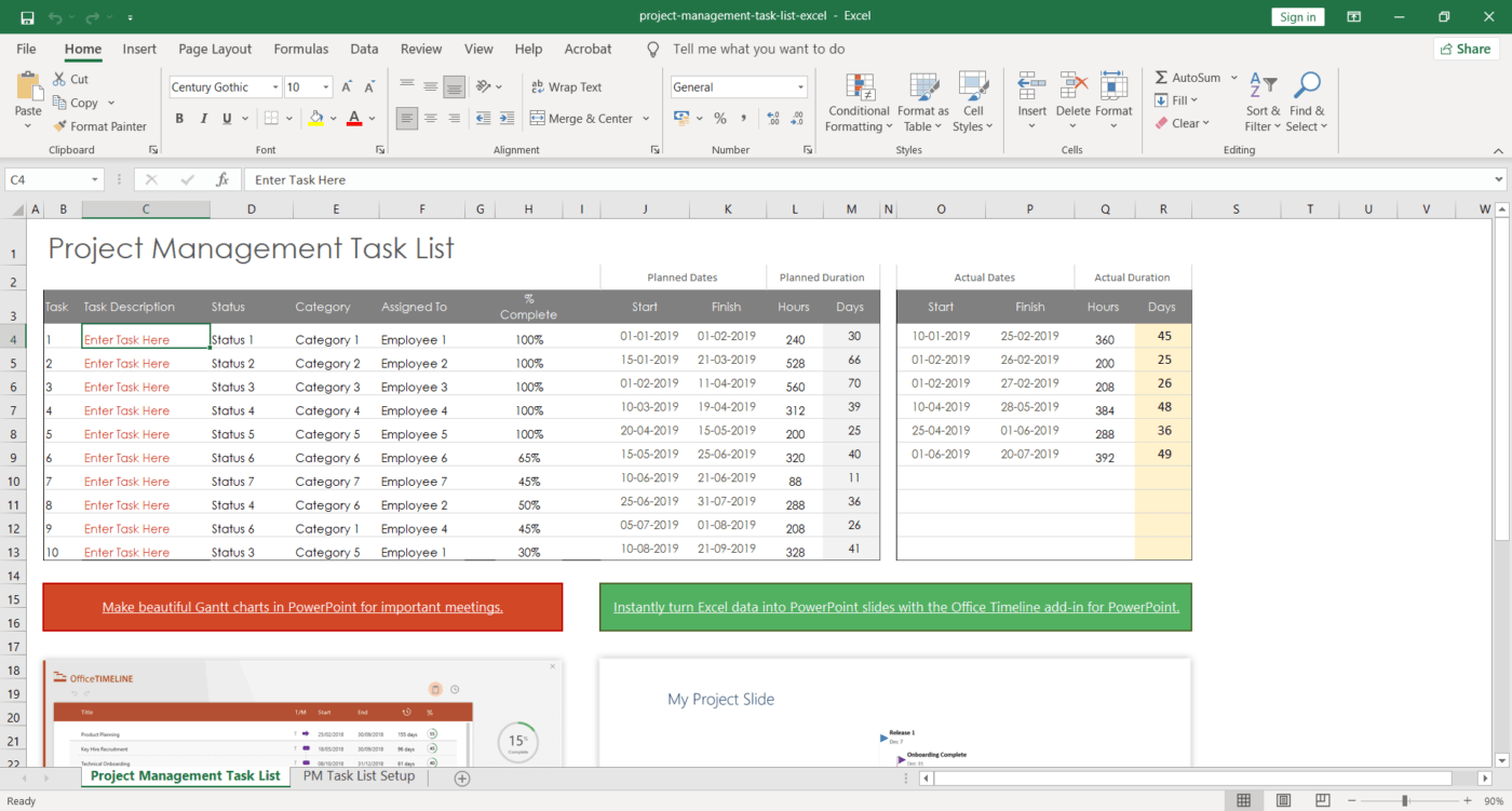 Detail Project Task List Template Excel Nomer 31