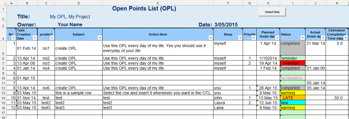 Detail Project Task List Template Excel Nomer 37