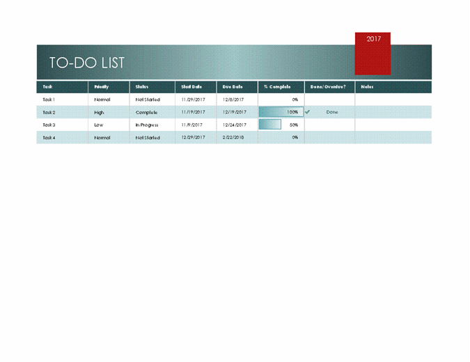 Detail Project Task List Template Excel Nomer 46