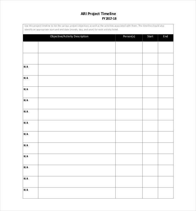 Detail Project Timeline Sheet Template Nomer 23