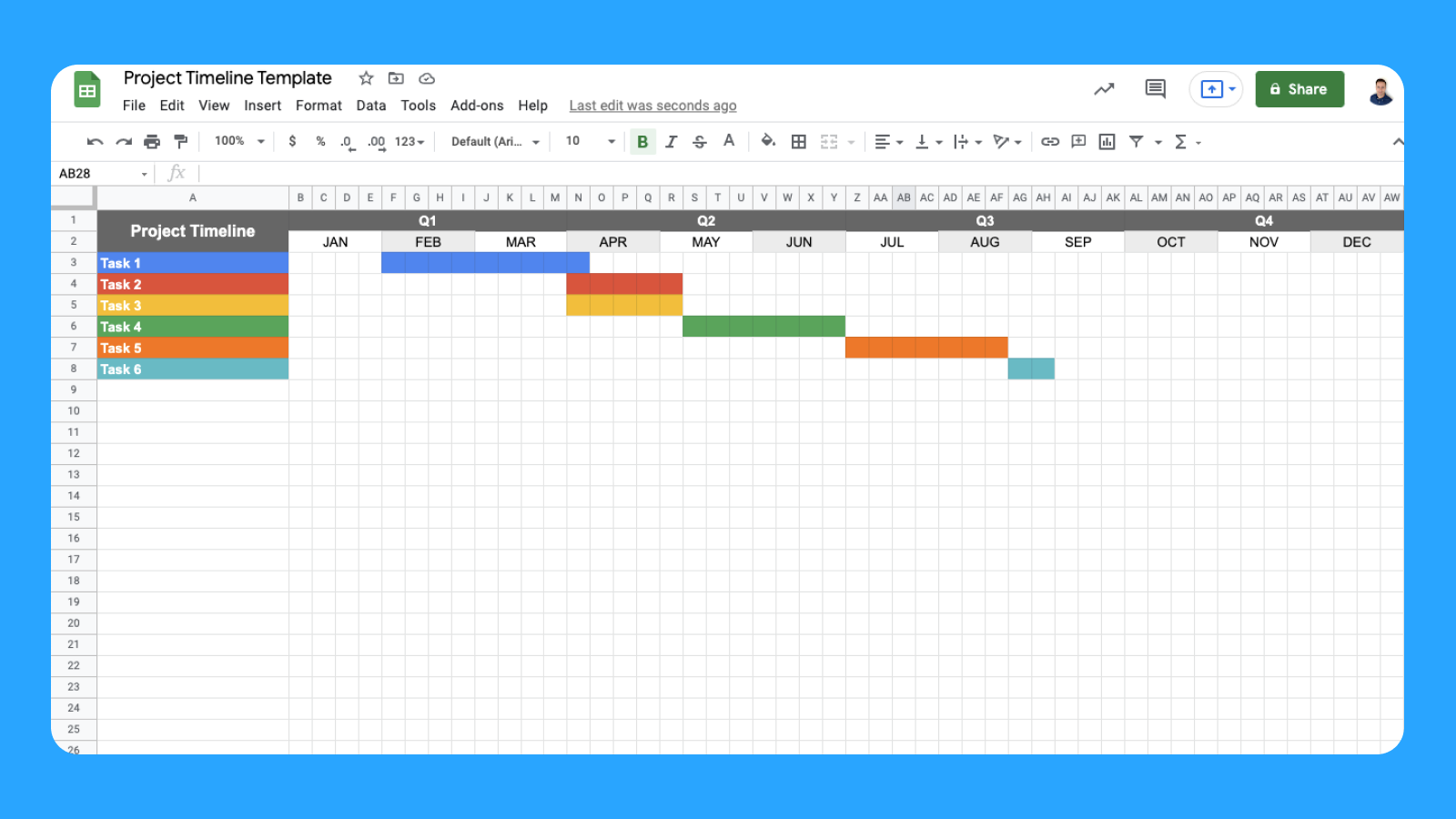 Detail Project Timeline Sheet Template Nomer 4