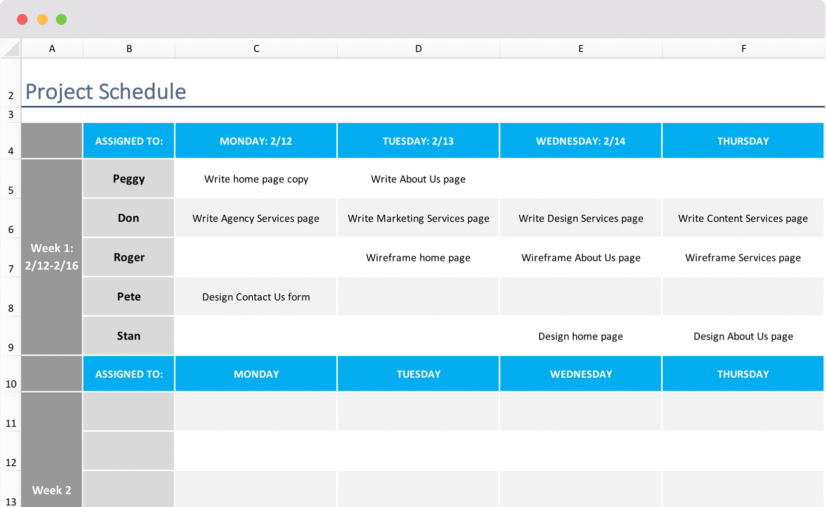 Detail Project Timeline Sheet Template Nomer 30