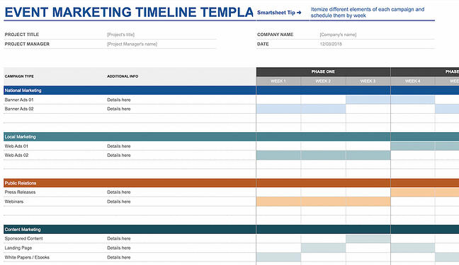 Detail Project Timeline Sheet Template Nomer 52
