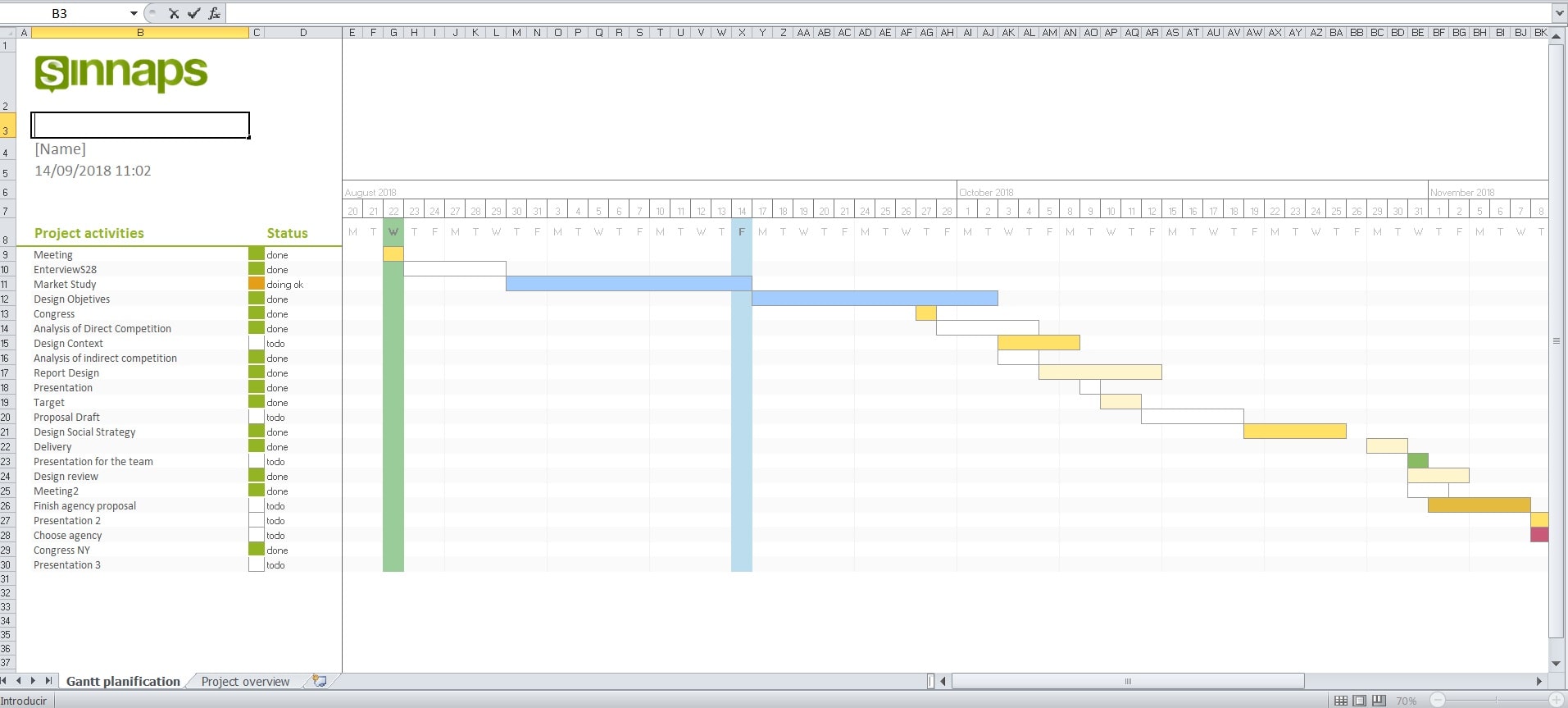 Detail Project Timeline Template Excel Nomer 47