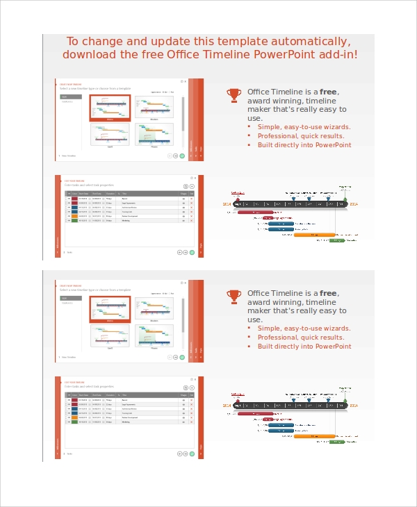 Detail Project Timeline Template Ppt Free Download Nomer 48