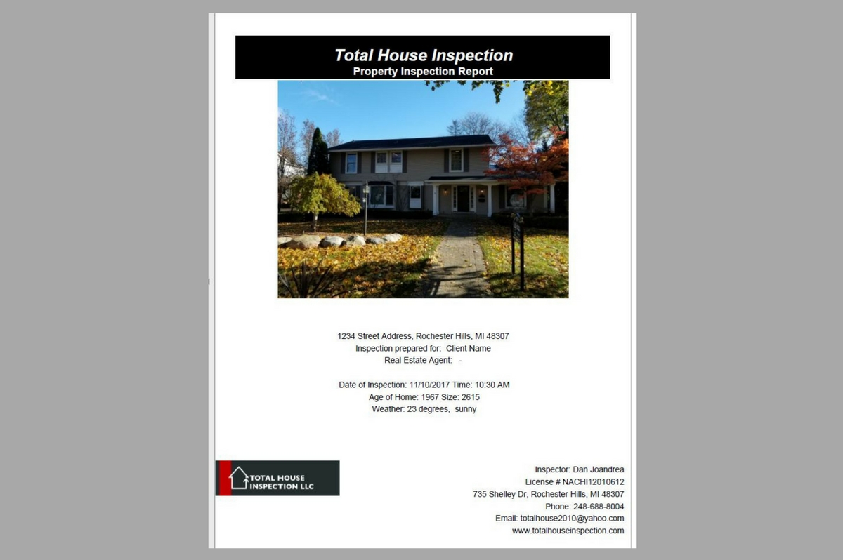 Detail Property Inspection Report Template Nomer 21