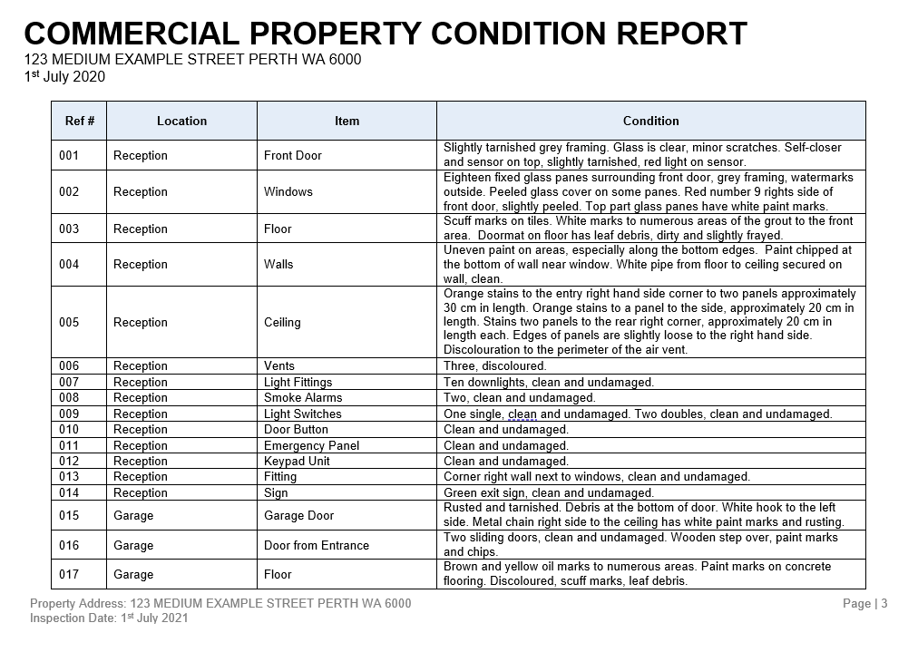 Detail Property Inspection Report Template Nomer 37