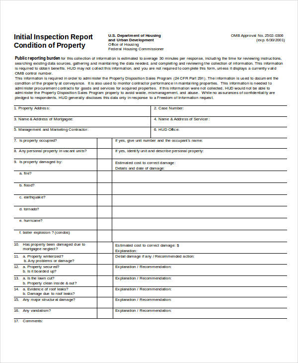 Detail Property Inspection Report Template Nomer 40