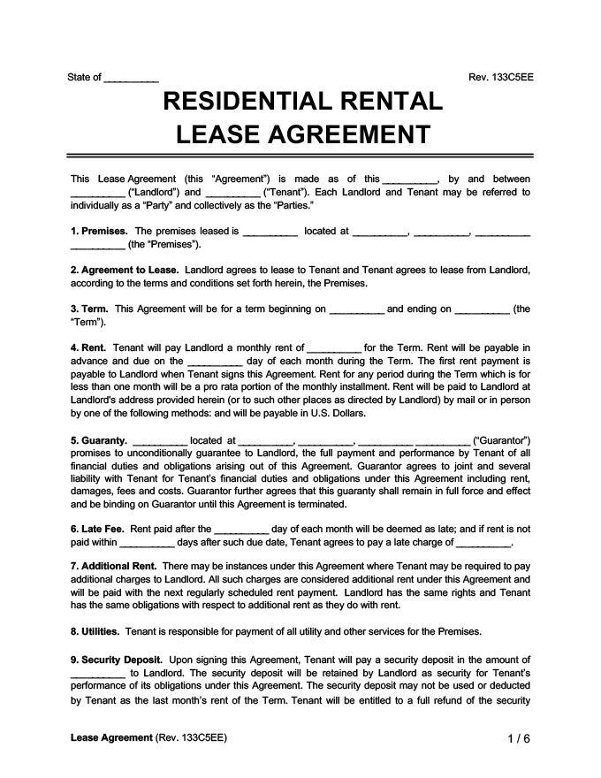 Detail Property Rental Agreement Template Nomer 2