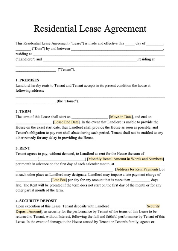 Detail Property Rental Agreement Template Nomer 22