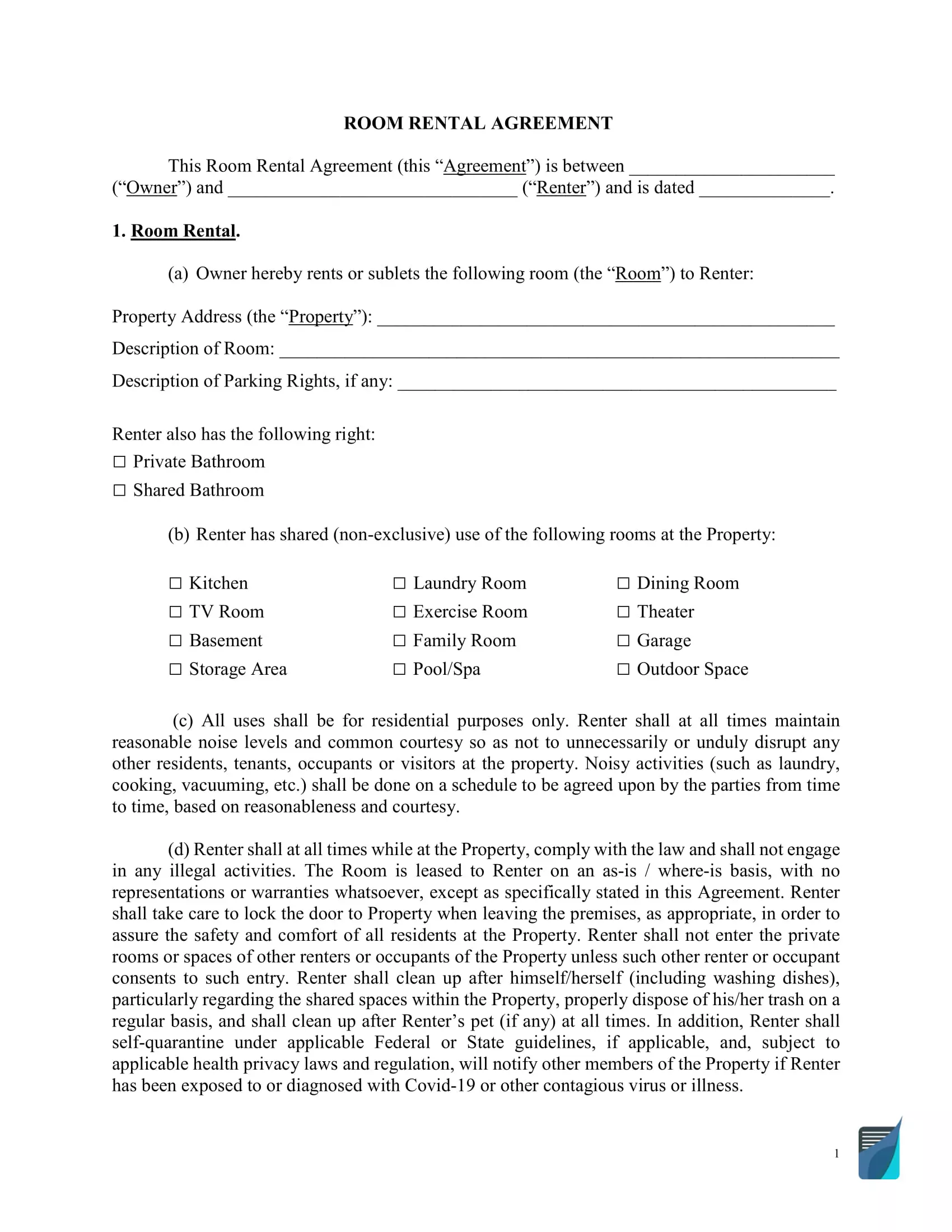 Detail Property Rental Agreement Template Nomer 32