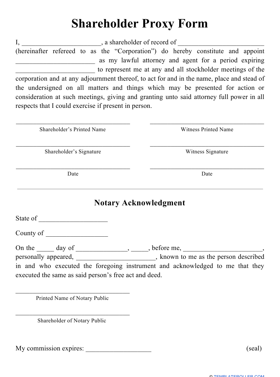 Detail Proxy Letter Template Nomer 11