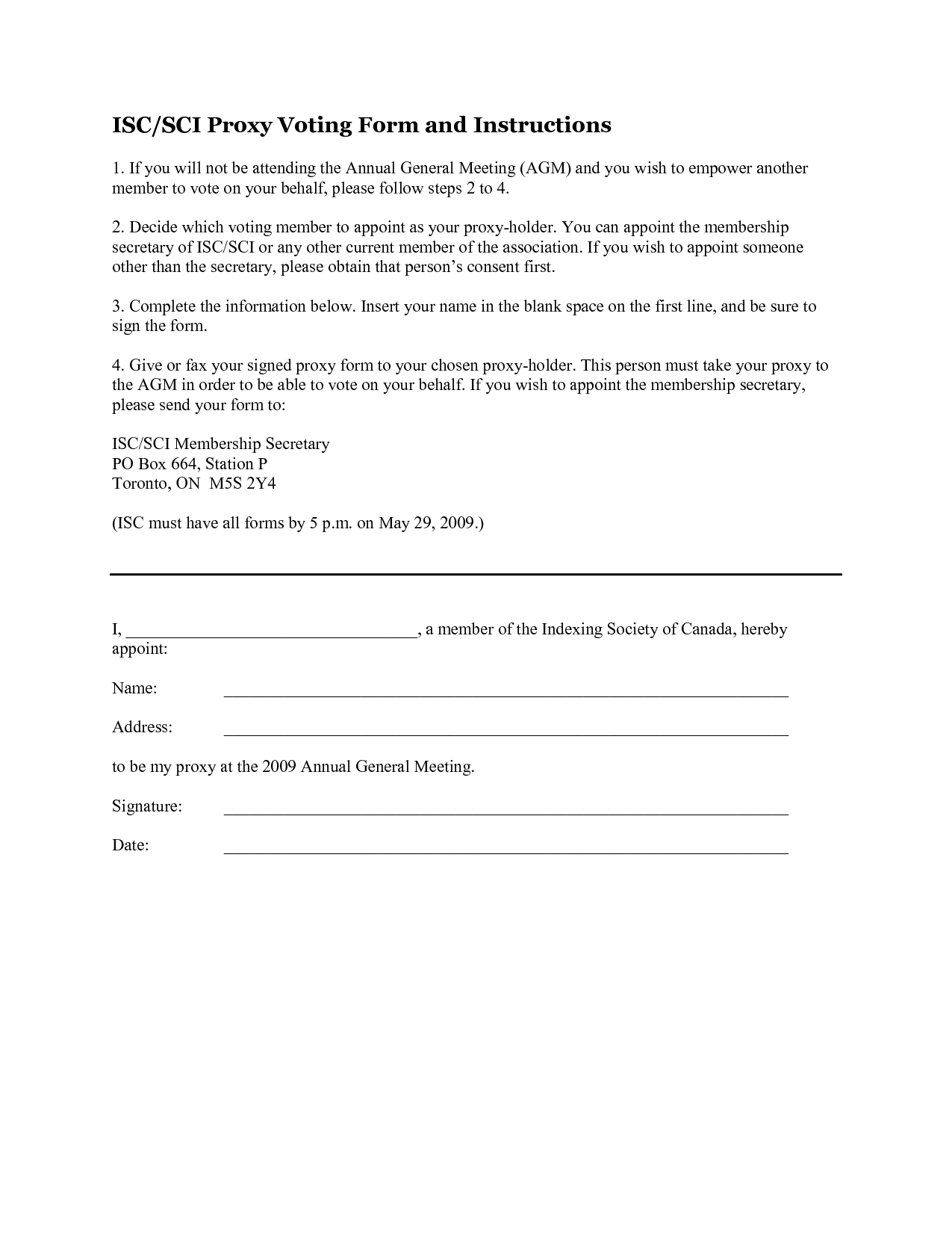 Detail Proxy Letter Template Nomer 13