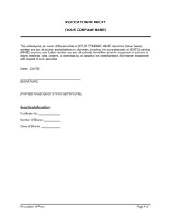 Detail Proxy Letter Template Nomer 26