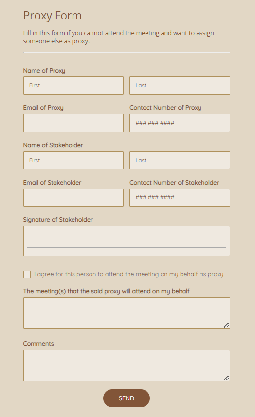 Detail Proxy Letter Template Nomer 30