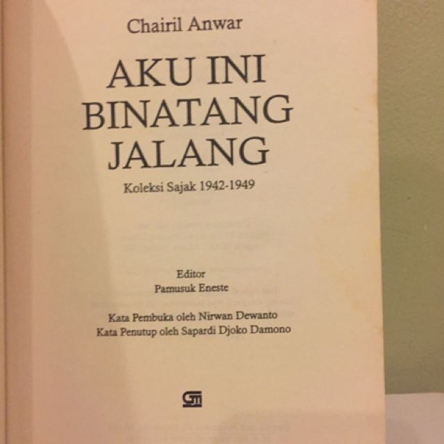 Detail Puisi Aku Adalah Binatang Jalang Nomer 50