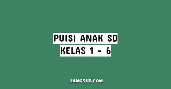 Detail Puisi Anak Sd Kelas 2 Untuk Ibu Nomer 24