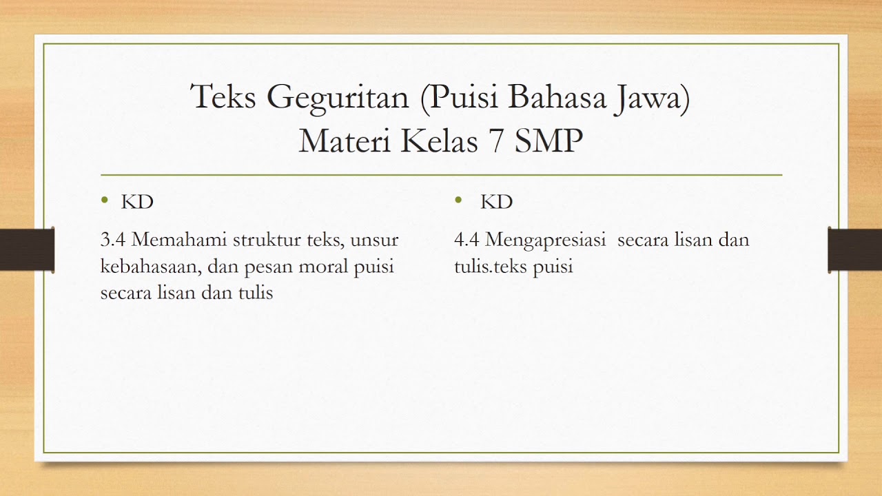 Detail Puisi Bahasa Jawa Singkat Nomer 33