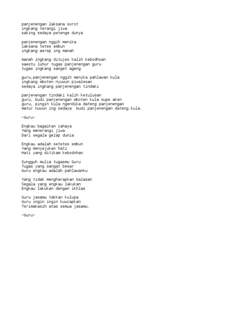 Detail Puisi Bahasa Jawa Tentang Pahlawan Nomer 6