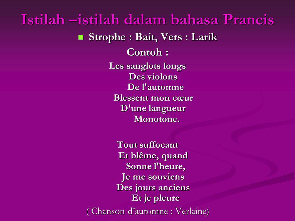 Detail Puisi Bahasa Prancis Nomer 2
