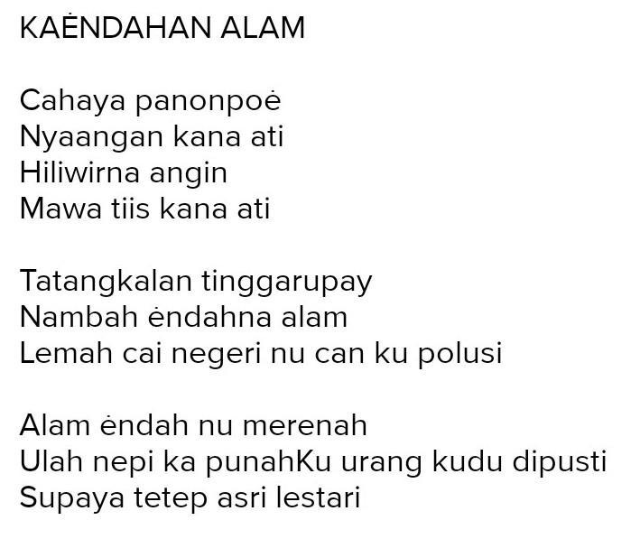 Detail Puisi Bahasa Sunda Tentang Alam Nomer 17