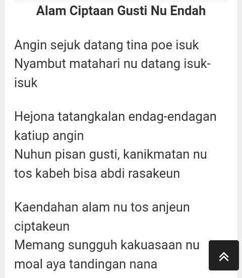 Detail Puisi Bahasa Sunda Tentang Alam 3 Bait Nomer 5