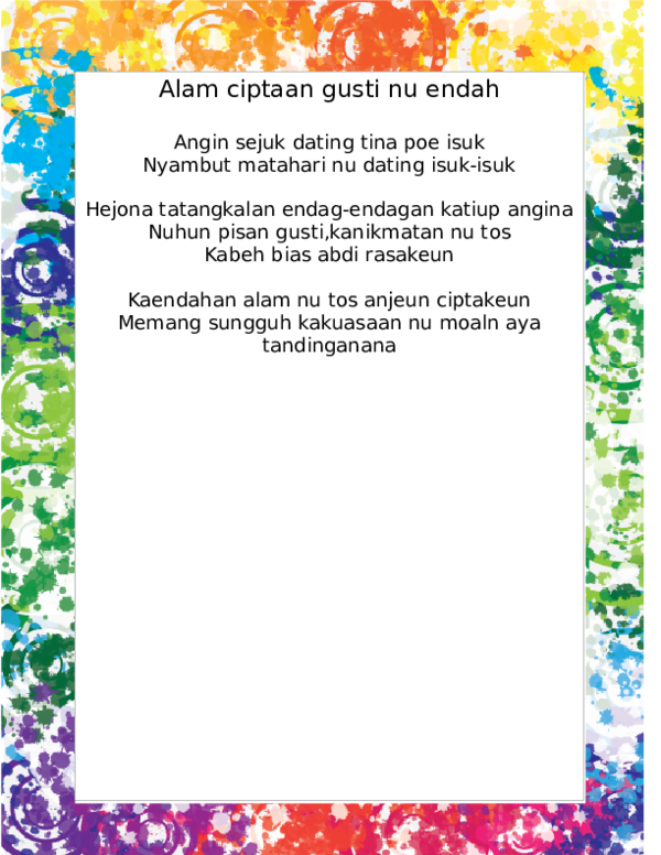 Detail Puisi Bahasa Sunda Tentang Alam Nomer 47