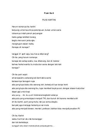 Detail Puisi Bertema Kartini Nomer 45