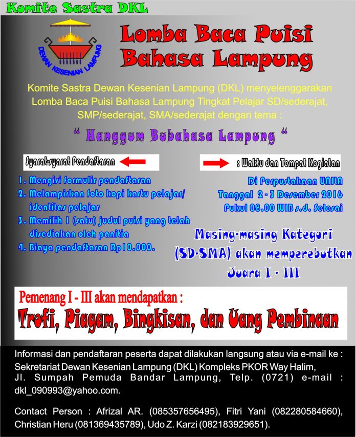 Detail Puisi Dalam Bahasa Lampung Nomer 21