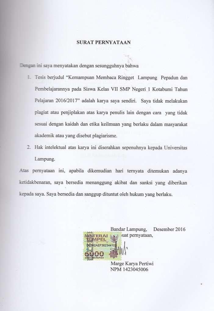 Detail Puisi Dalam Bahasa Lampung Nomer 28