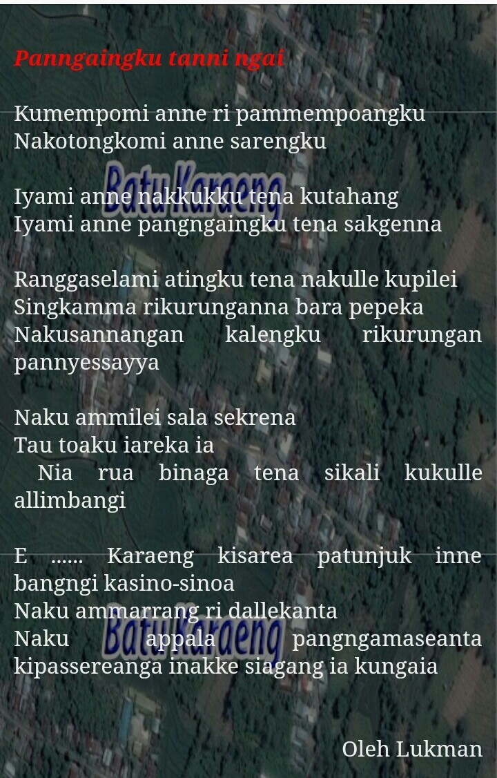 Puisi Dalam Bahasa Makassar - KibrisPDR