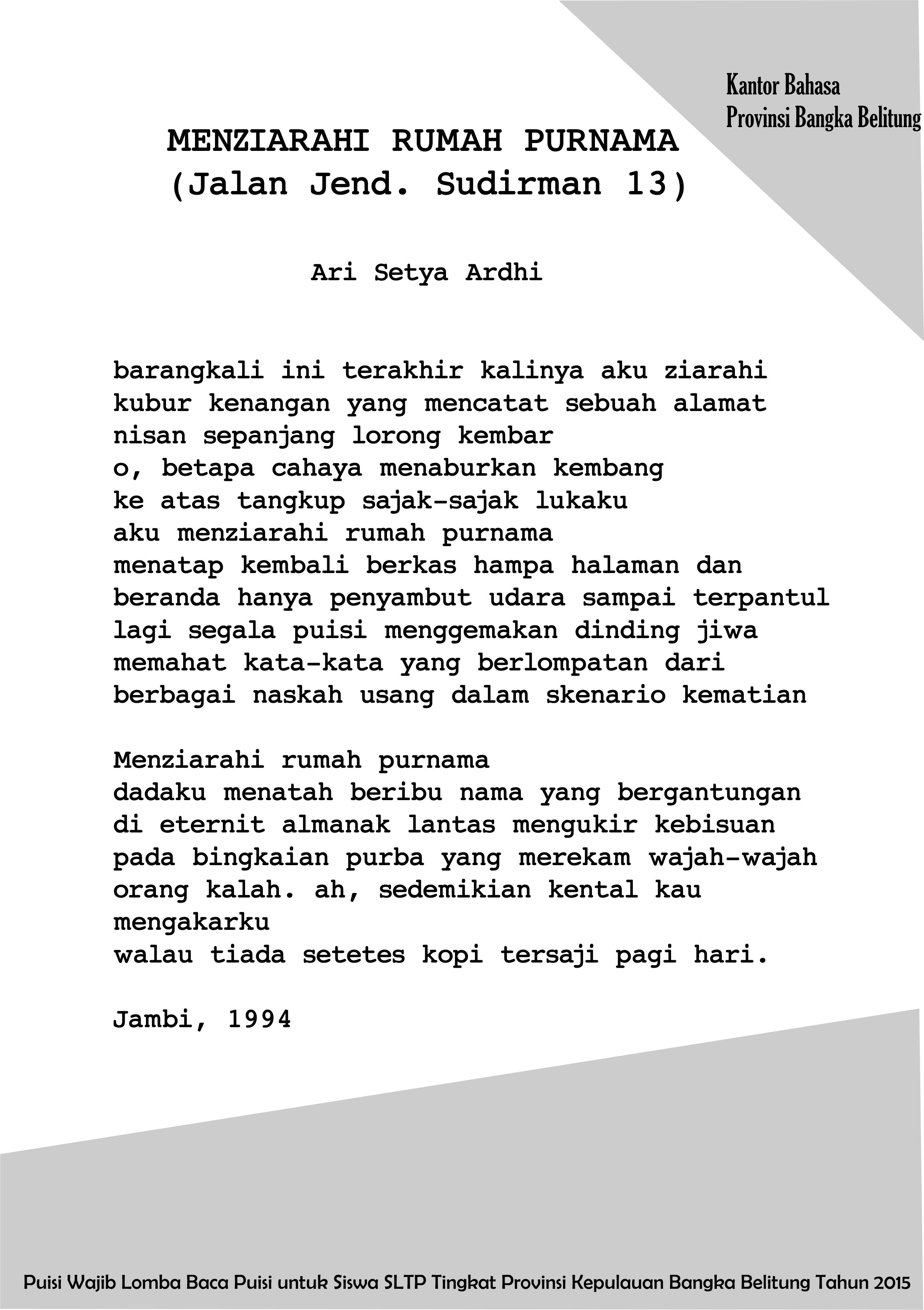 Detail Puisi Dalam Bahasa Makassar Nomer 13