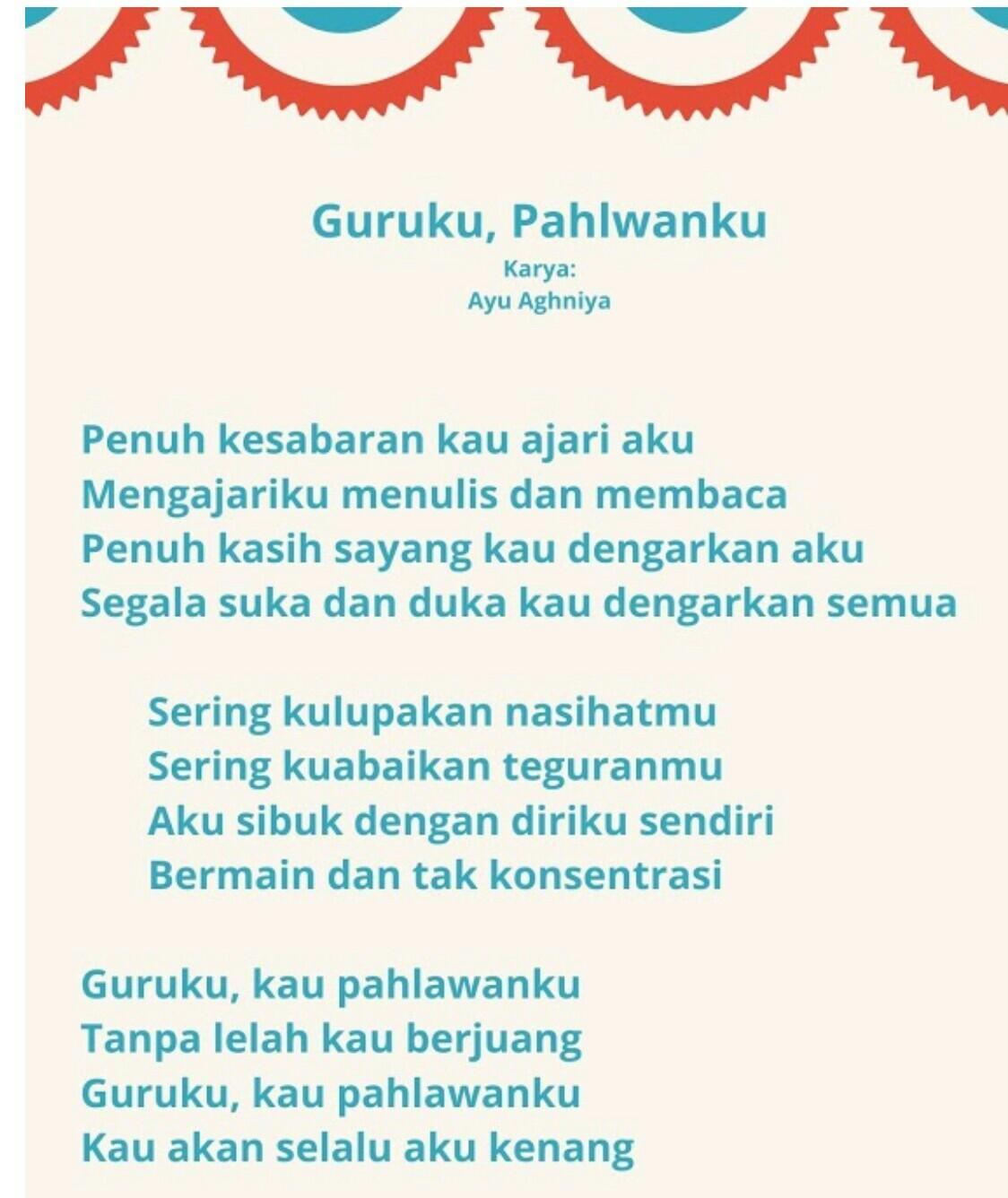 Detail Puisi Guru Pahlawanku Nomer 31