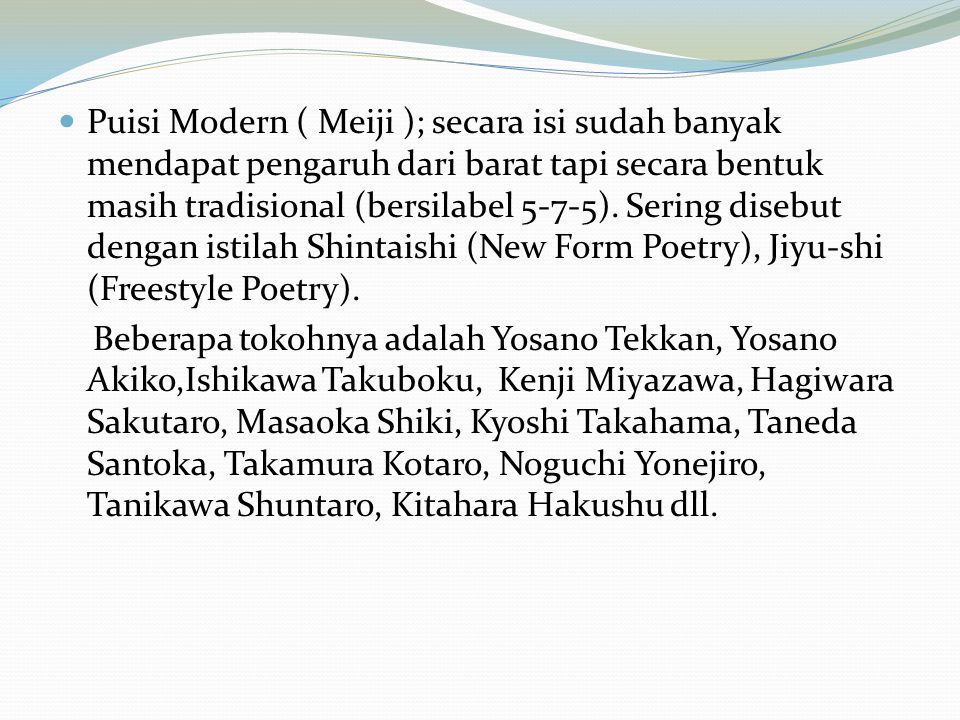 Detail Puisi Jepang Dan Artinya Nomer 19