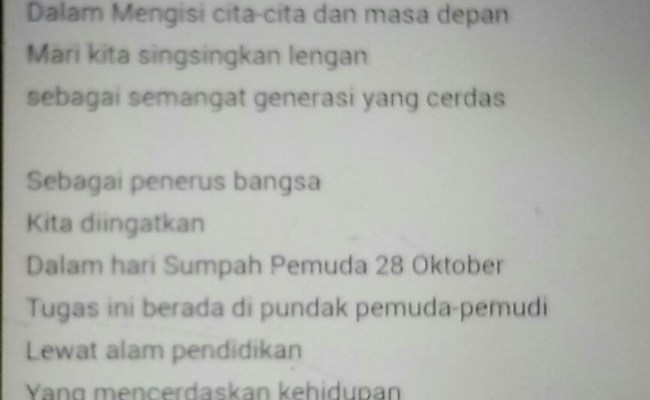 Detail Puisi Pemuda Harapan Bangsa Nomer 20